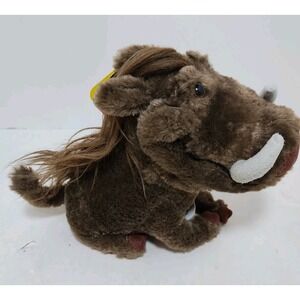 The Lion King Movie Talking Pumbaa Plush Stuffed Animal Disney Pumba Sound 9 In